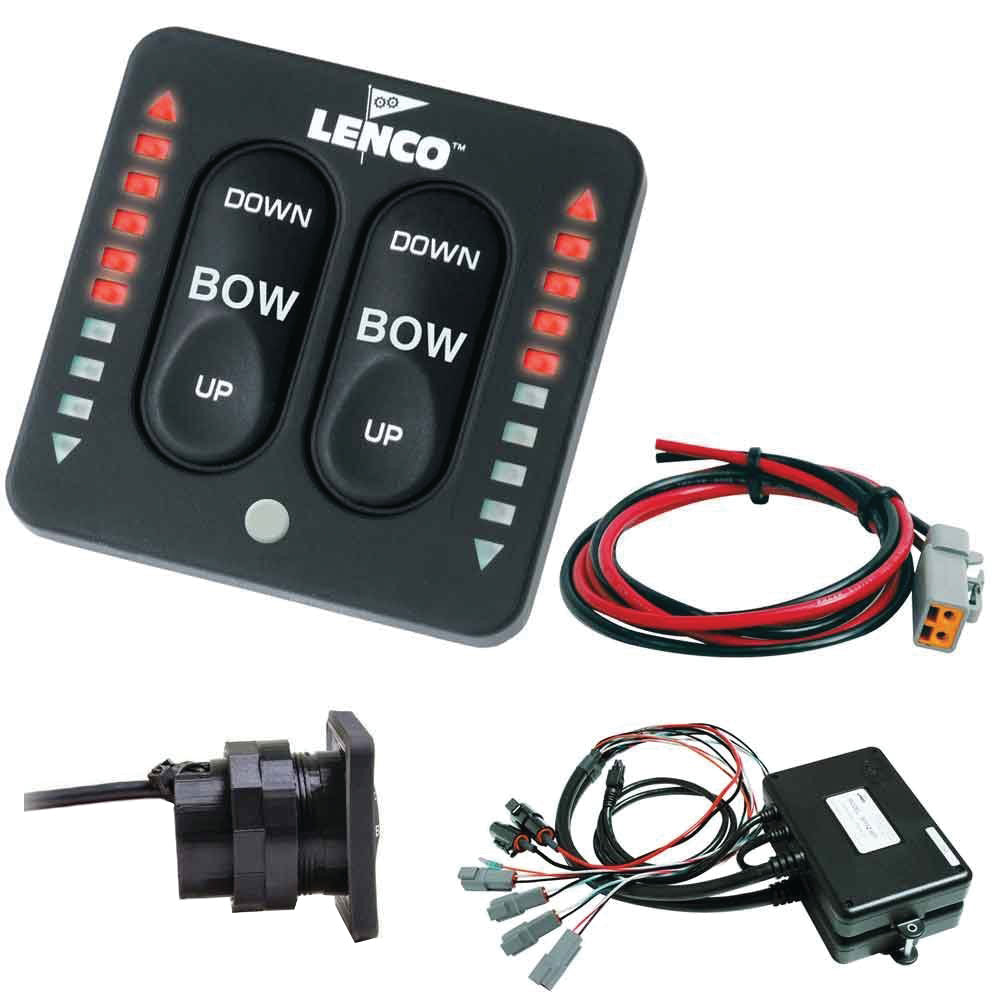 Lenco Marine 15271-001 LED Indicator Two-Piece Tactile Switch Kit for 12 & 24 Volt Dual Actuators