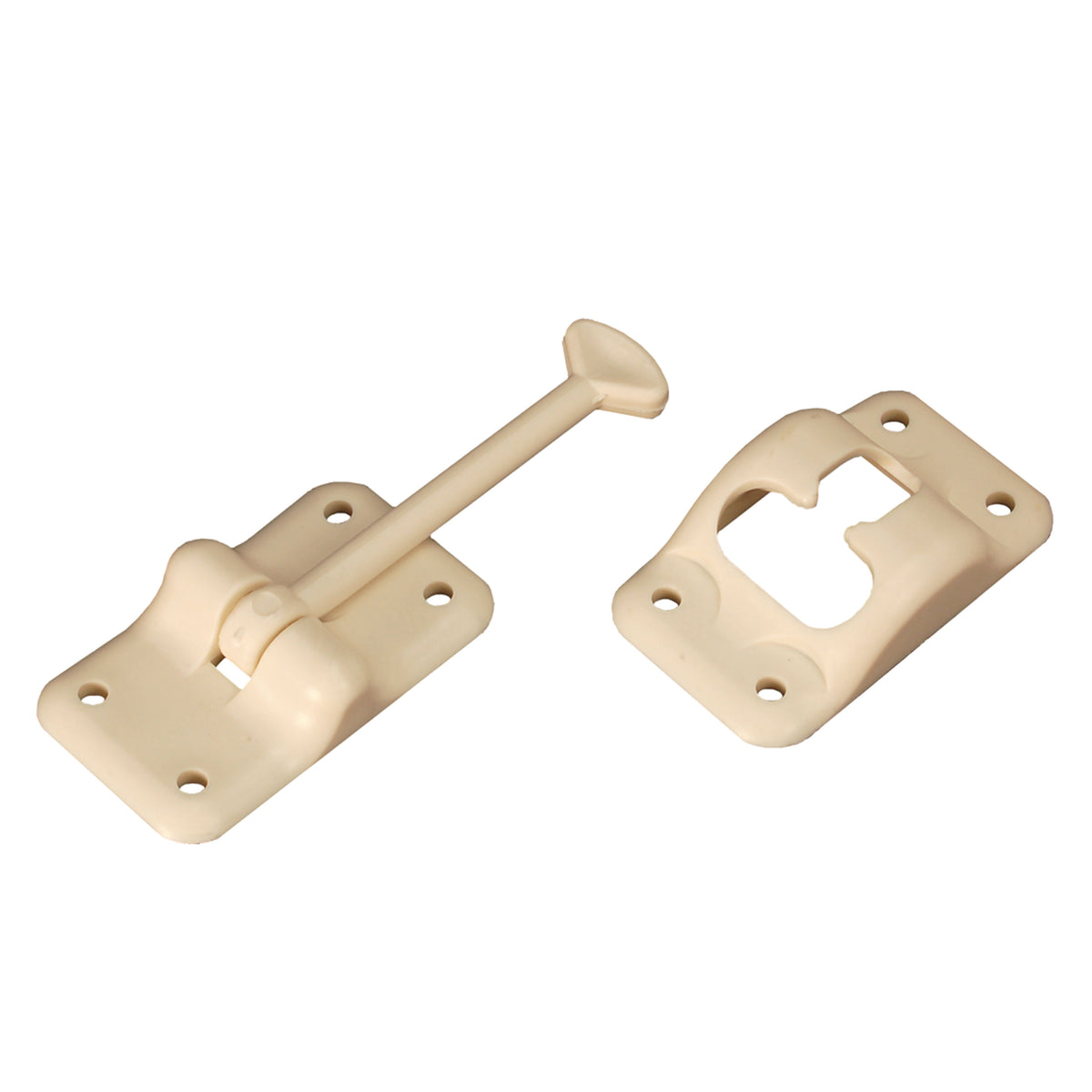 RV Designer E233 Plastic T-Style Entry Door Holder - Colonial White, 3-1/2"