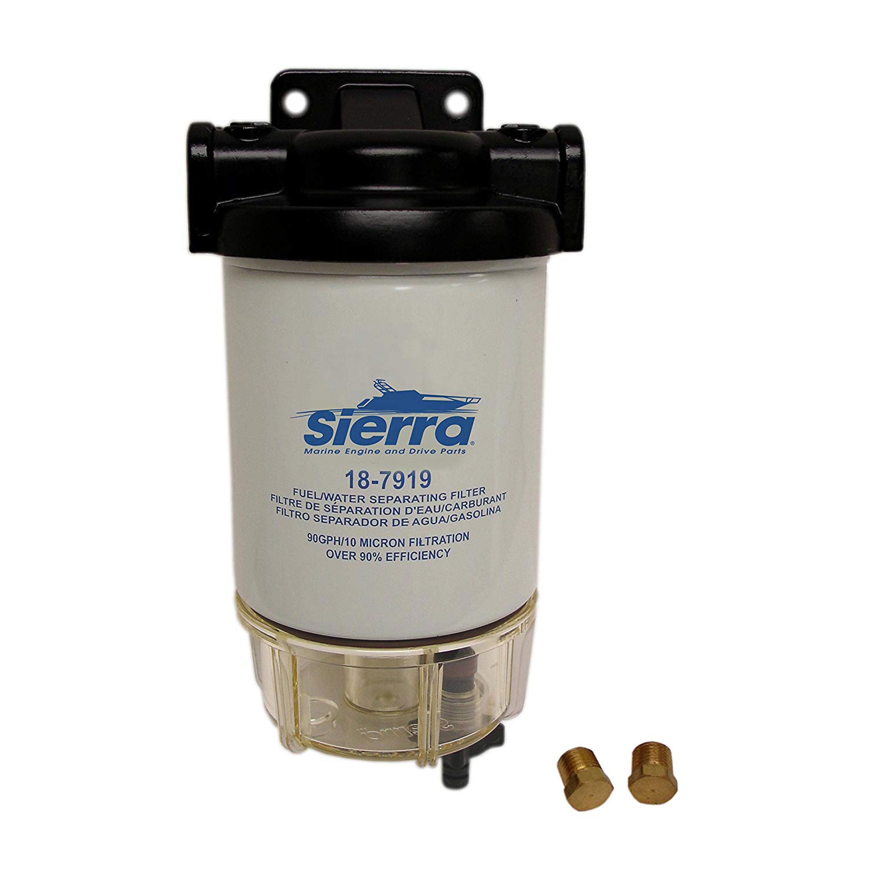 Sierra 18-7932-1 10 Micron Filter Kits with Drain Bowls - 1/4 in. Aluminum with AquaVue Bowl