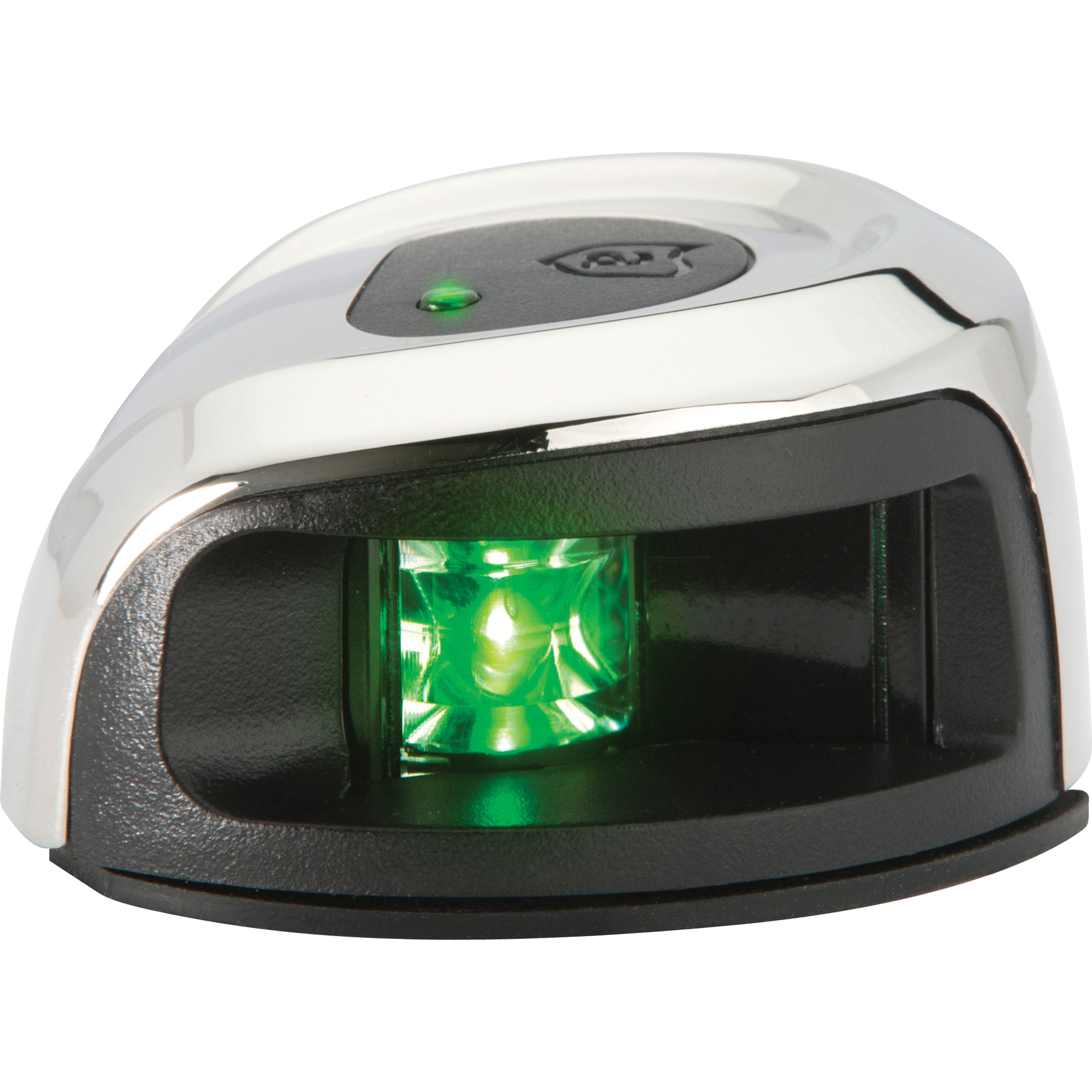 Attwood NV2012SSG-7 Deck Mount Round Sidelights - Starboard, Stainless Steel
