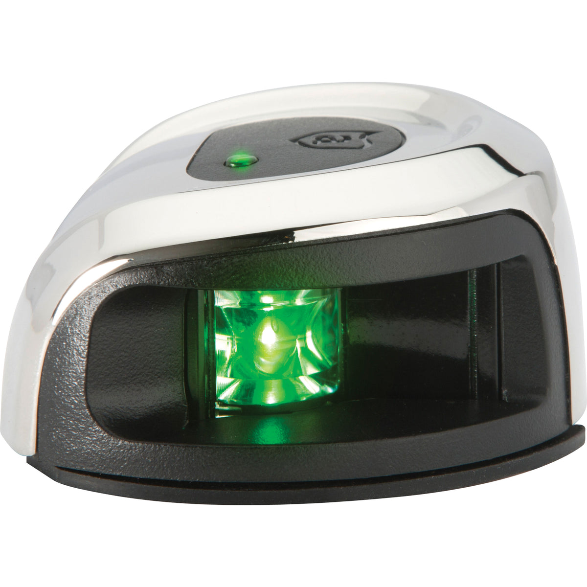 Attwood NV2012SSG-7 Deck Mount Round Sidelights - Starboard, Stainless Steel