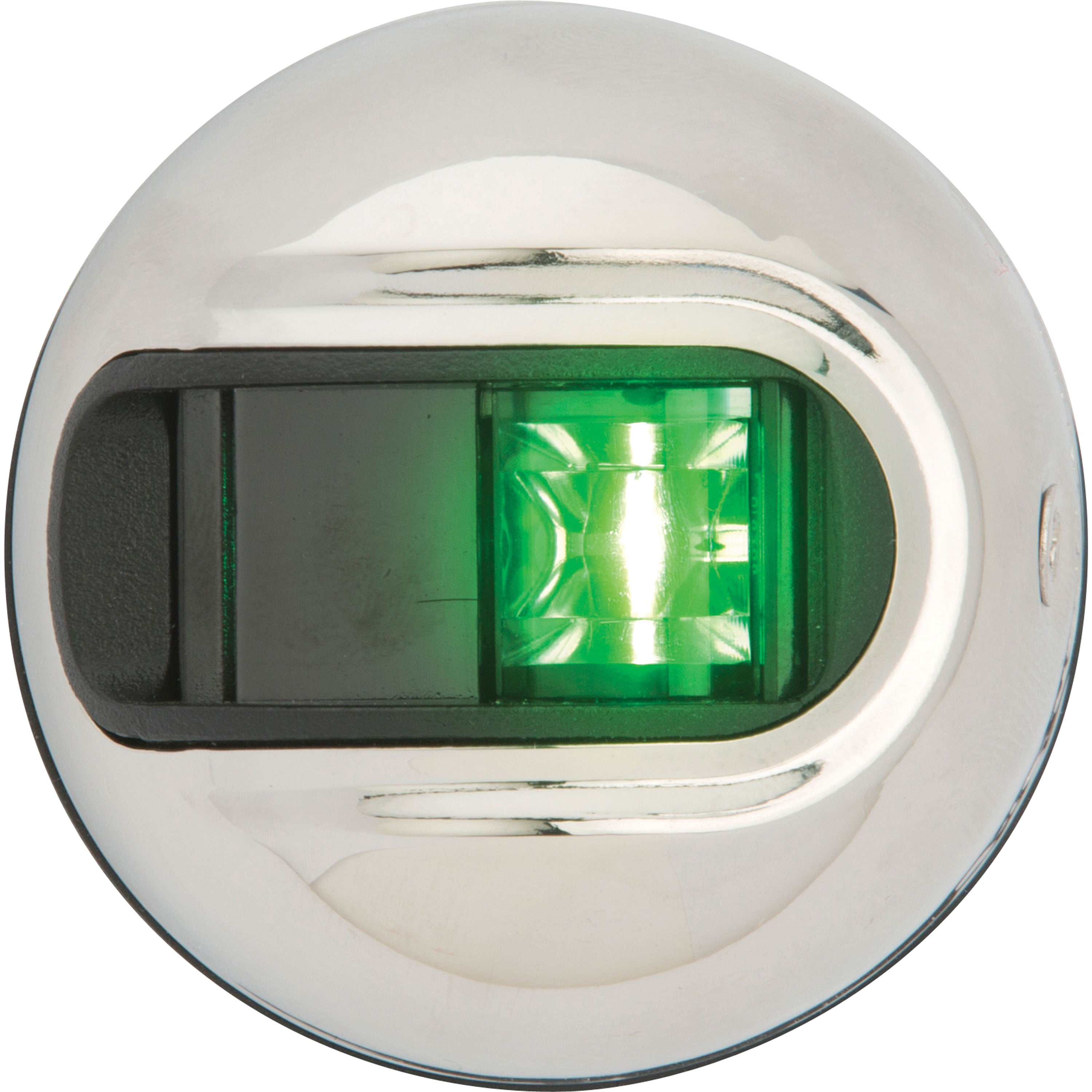 Attwood NV3012SSG-7 Sidelights Vertical - Starboard, Green/Stainless