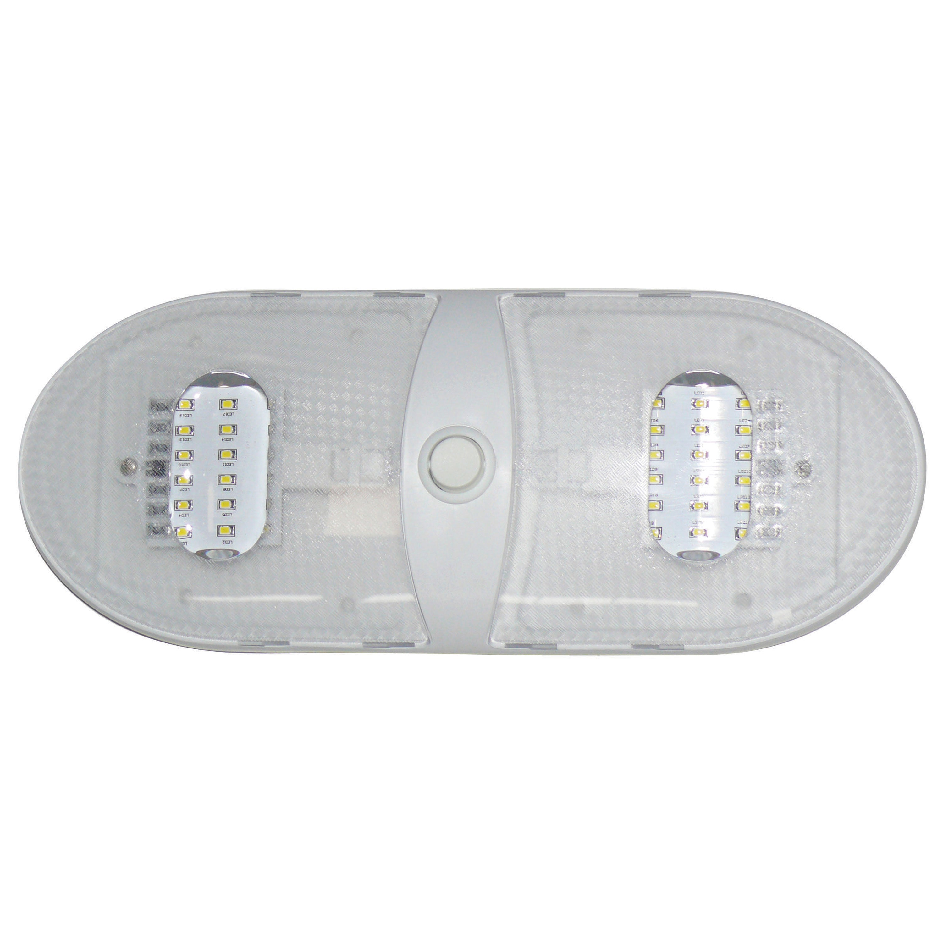 Diamond Group DG654301VP Slim Line LED Dome Light - Double, 5500K, Warm White