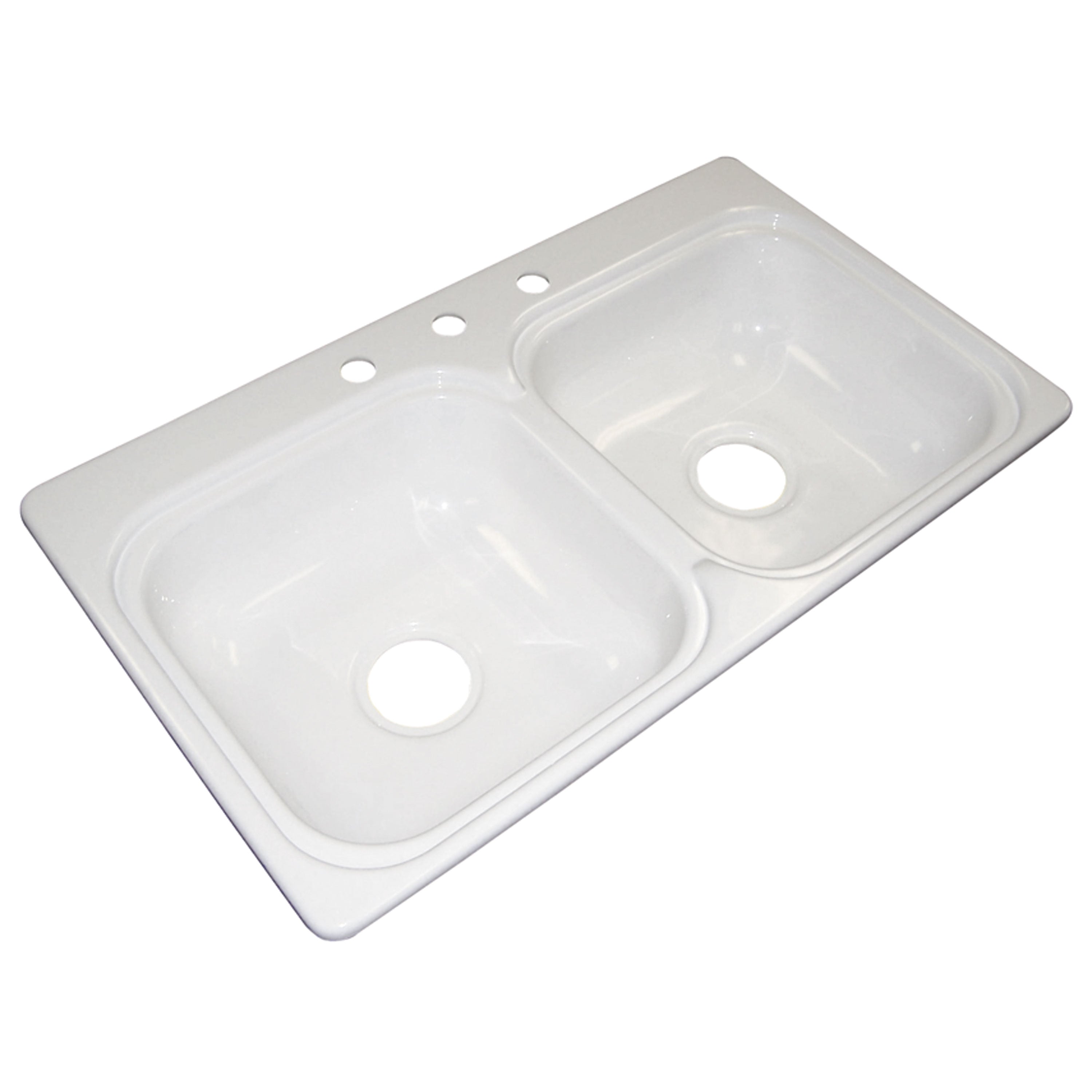 Better Bath W331973-SPK Acrylic Double Sink Cover - Large, White