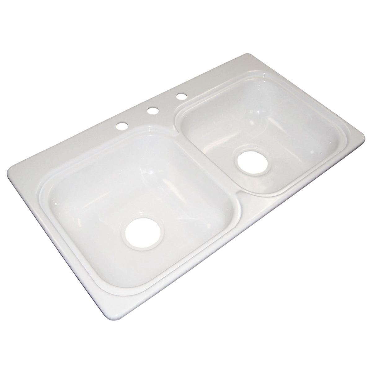 Better Bath W331973-SPK Acrylic Double Sink Cover - Large, White