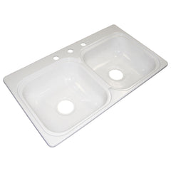 Better Bath W331973-SPK Acrylic Double Sink Cover - Large, White