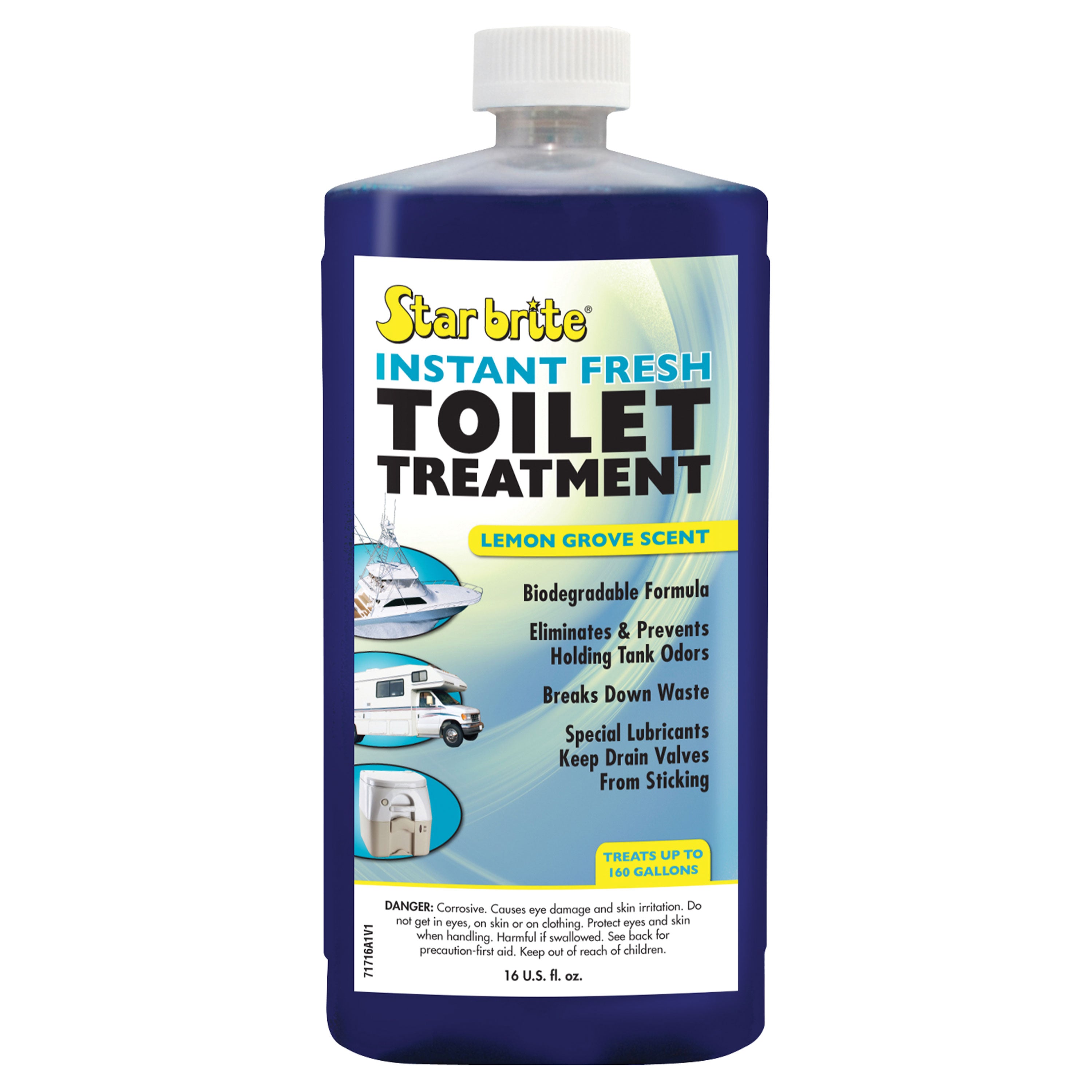 Star brite 071716 Instant Fresh Toilet Treatment - Lemon Scent, 16 oz