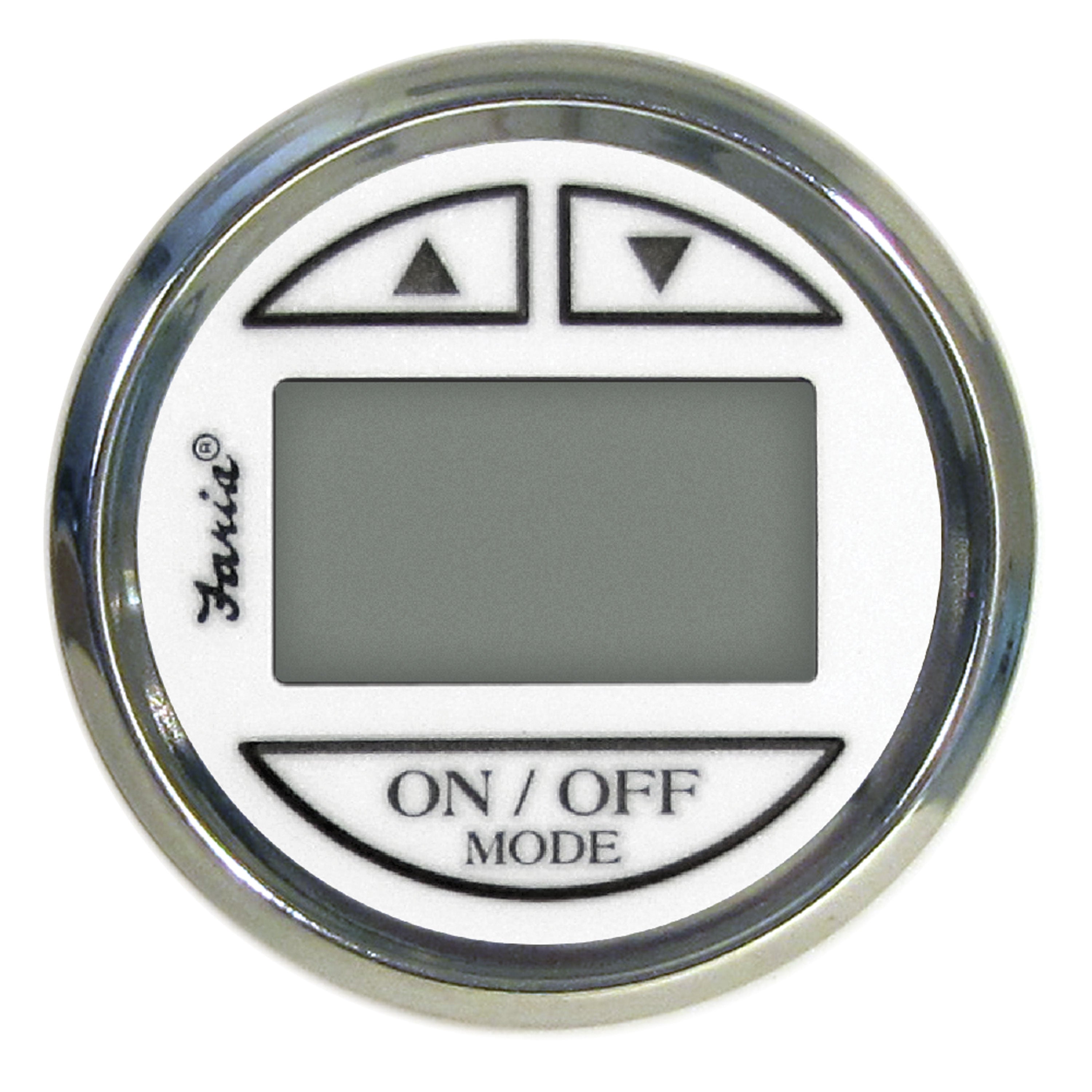 Faria 13850 Chesapeake Stainless Steel Depth Sounder (Transom Mounted Transducer) SN2011 - 2", White