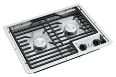 Dometic 9108917581 (50216) Drop-In Two-Burner 12V Cooktop with Cast Iron Grate - Stainless Steel, Electric