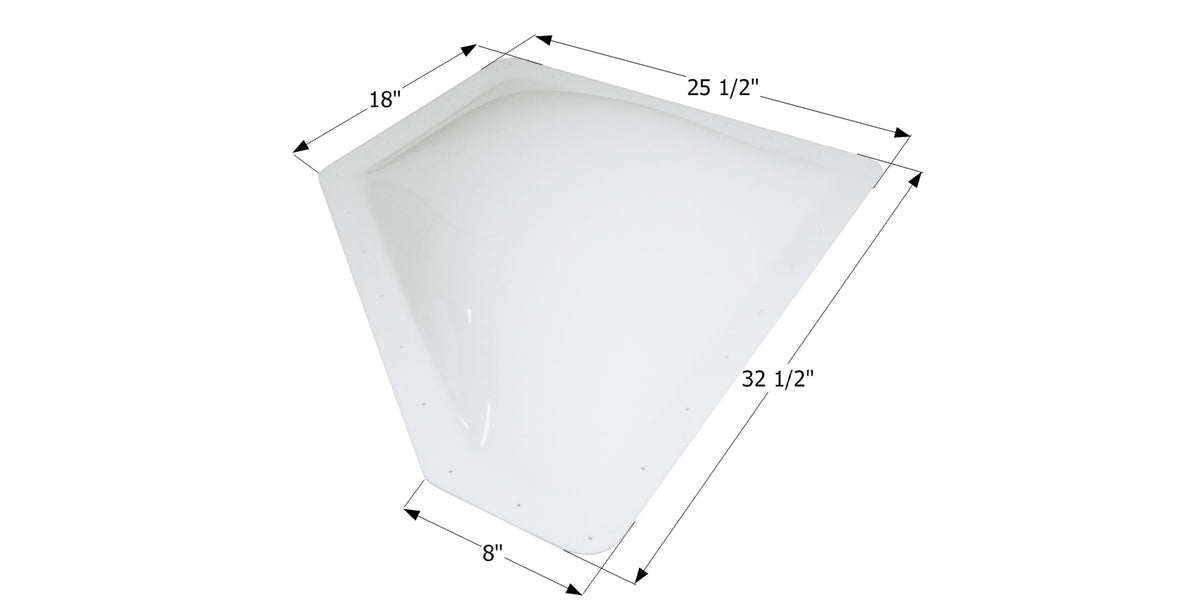 Icon 12372 RV Skylight NSL29 - 32.5" x 25.5" with Neo Angle, White