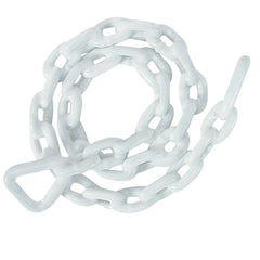 Whitecap S-1582C White Vinyl Coated Galvanized Steel Anchor Chain - 1/4" Stock x 4' Length