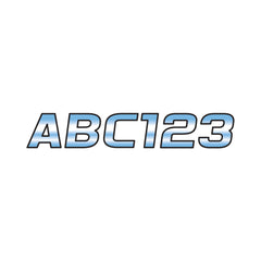 Hardline Products CHBLK700 700 Series 3" Letter/Number Kit - Chrome/Black