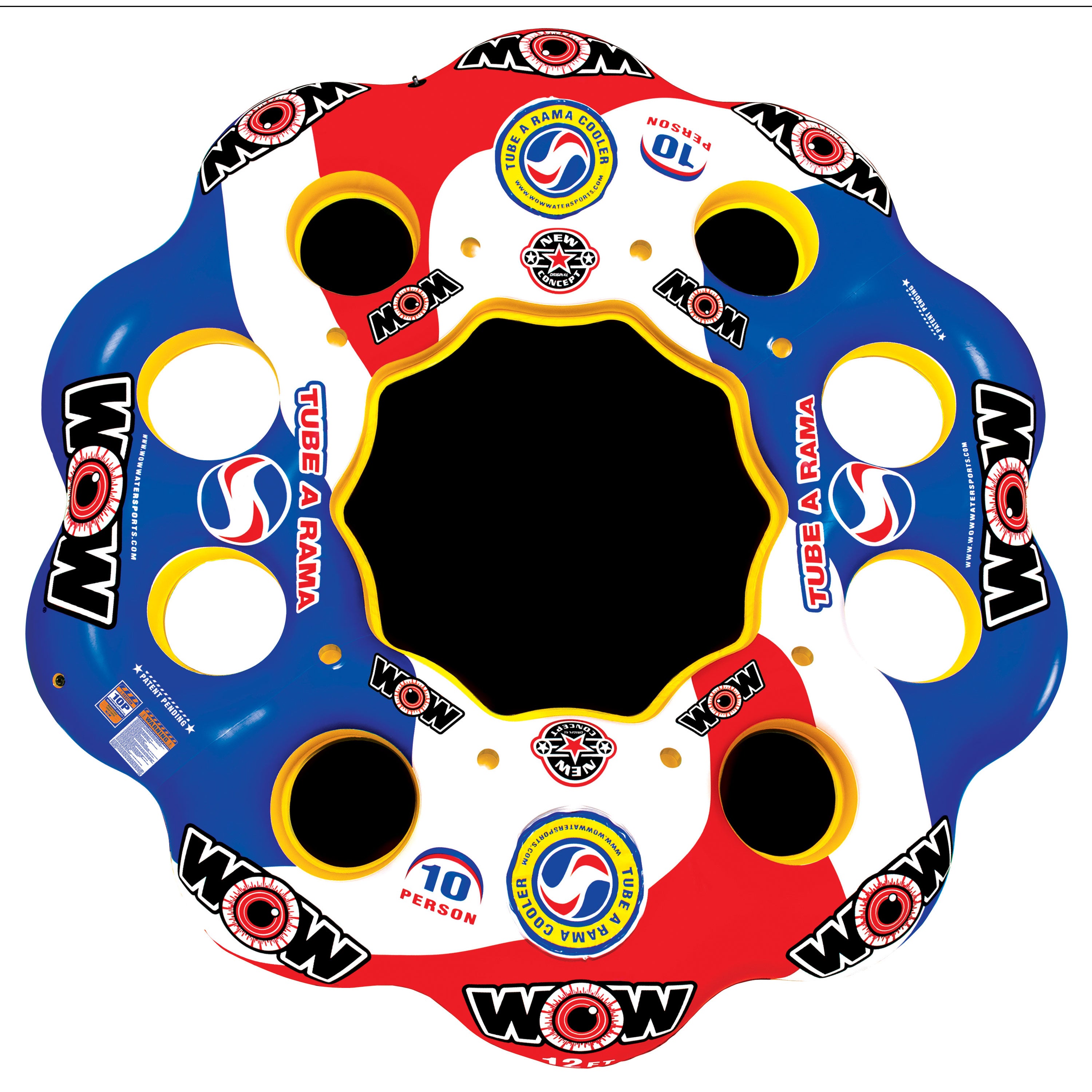 WOW Watersports 13-2060 Tube A Rama 10 Person Island