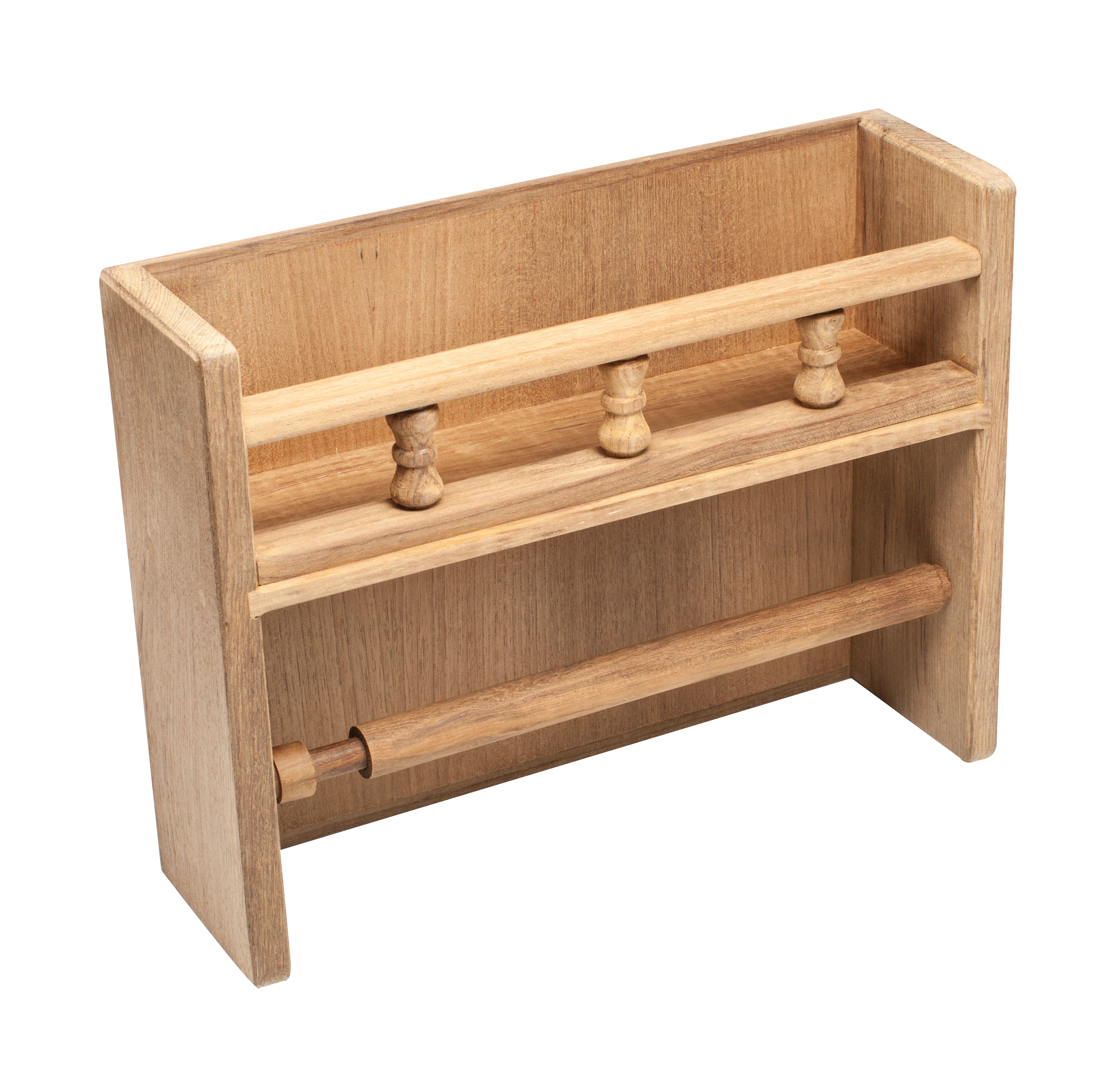 Whitecap 62446 Teak Spice Rack with Paper Towel Holder