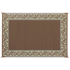 Ming's Mark RD7 Stylish Camping Reversible Classical Patio Mat - 6' x 9', Brown/Beige