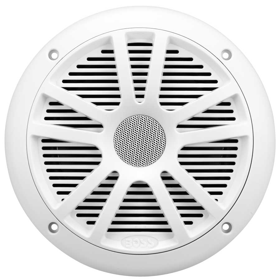 Boss MR6W 6.5" Dual Cone 180 Watt Full-Range Marine Speakers - White, Pair