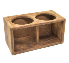 Whitecap 62610 Teak Two-Drink Rack