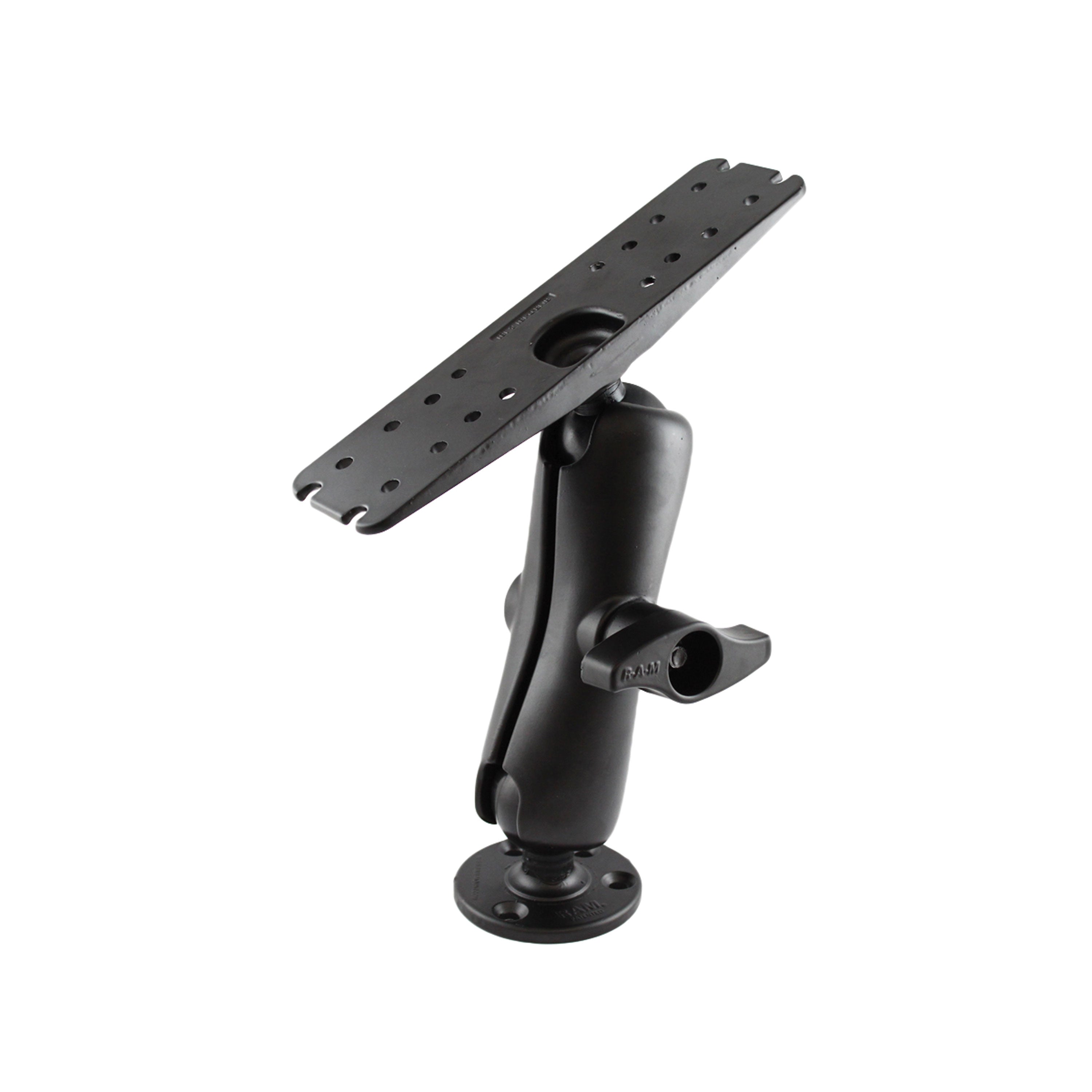RAM Double Socket 2.25" Ball Mount with 11" x 3" Plate