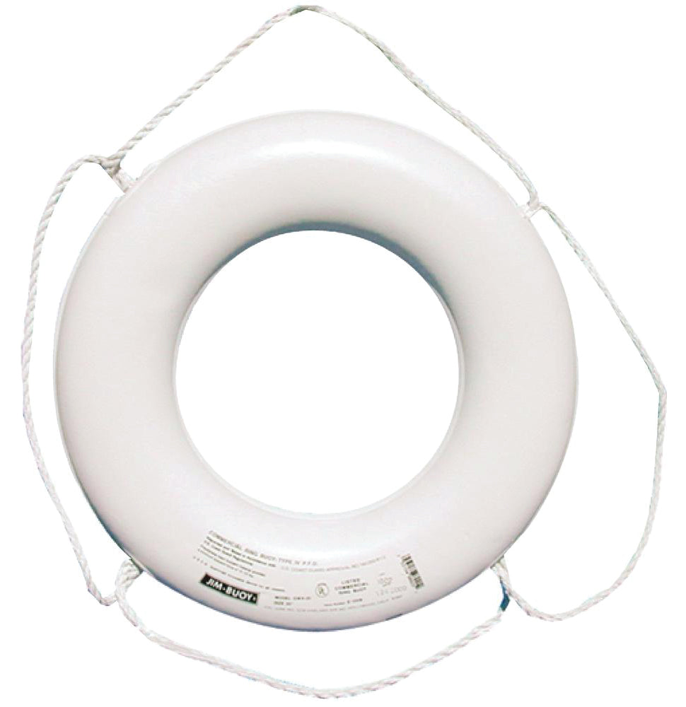 Jim-Buoy JBW-X-30 JBX-Series Life Ring without Beckets - 30", White