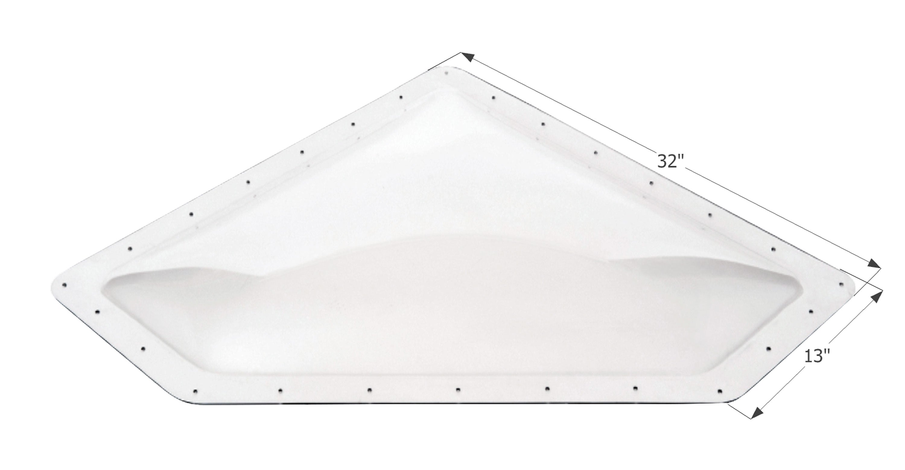 Icon 01868 RV Skylight NSL2810 - 32" x 13" with Neo Angle, Clear