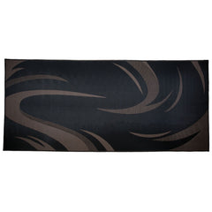 Ming's Mark SD8181 Stylish Camping Reversible Swish Patio Mat - 8' x 18', Black/Brown