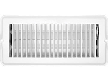 RV Designer H876 Metal Dampered Vent Register - 4" x 10", White