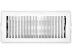 RV Designer H876 Metal Dampered Vent Register - 4" x 10", White