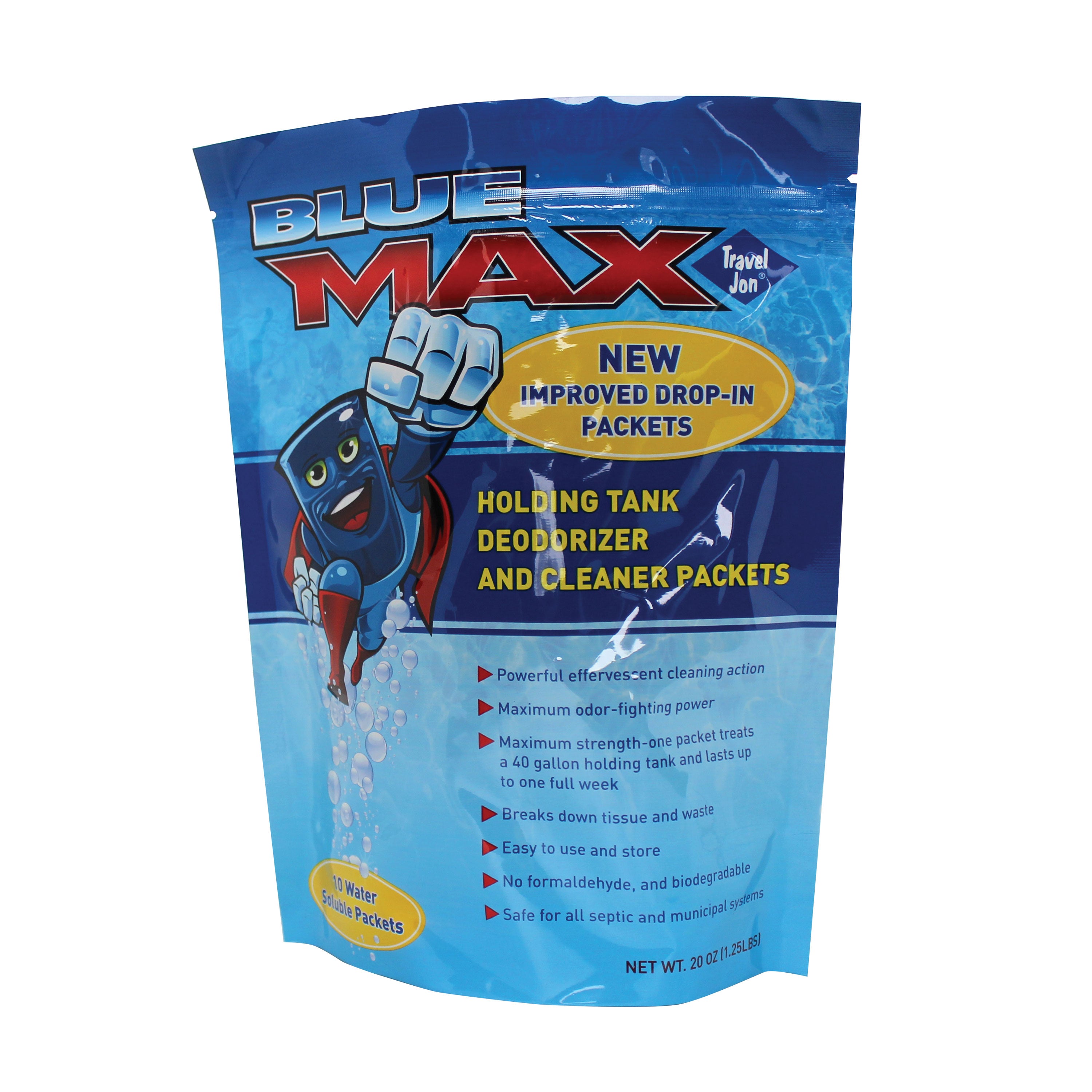 Century Chemical 20063-CS Travel Jon Blue Max - 10 Packets