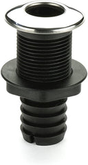 Whitecap S-3803C Stainless Steel / Nylon Thru-Hull with Barb - 1-1/8" Hose Size, Straight