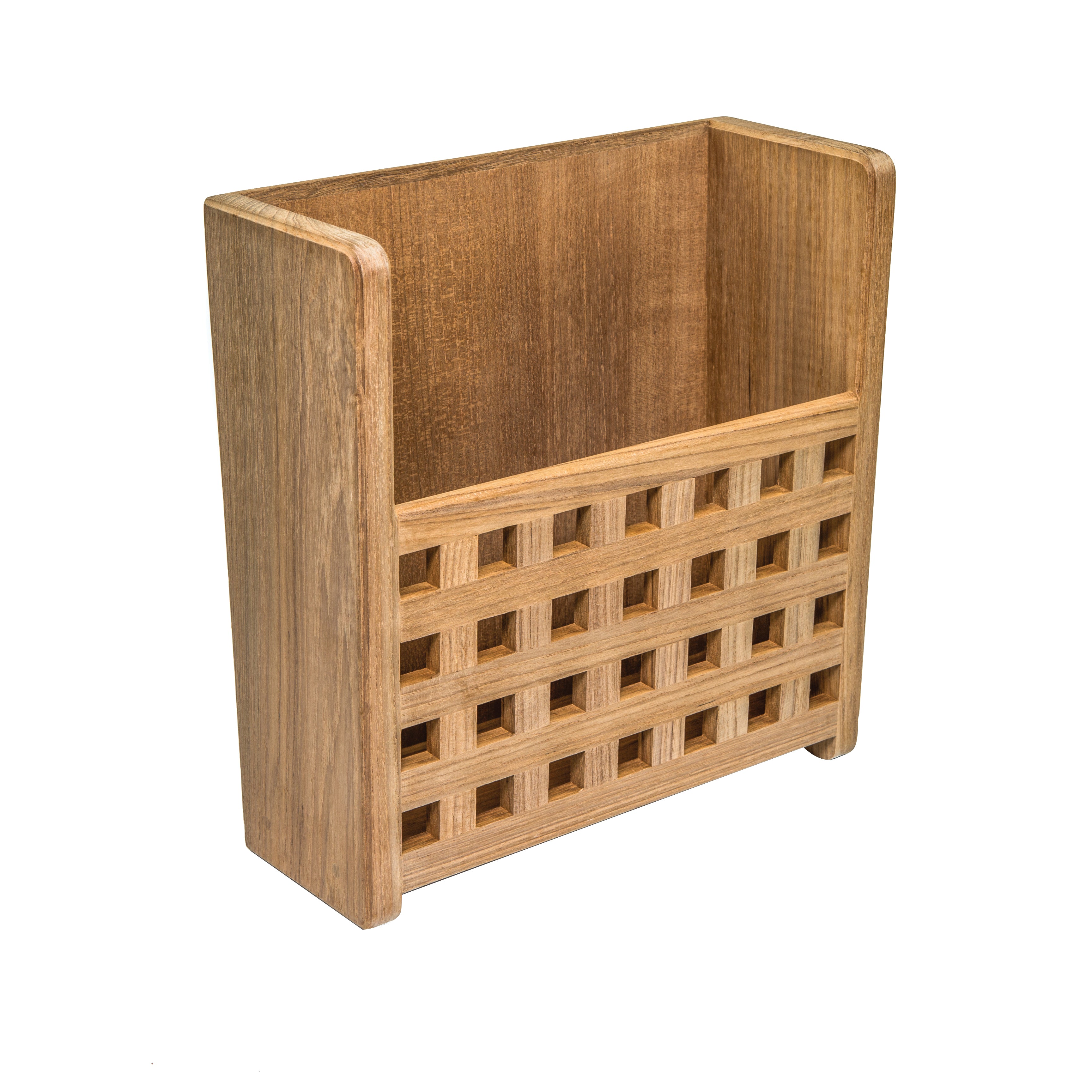 Whitecap 62502 Teak Grate-Front Magazine Rack