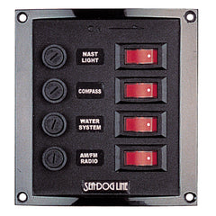 Sea-Dog 424010-1 Vertical 4 Gang Panel