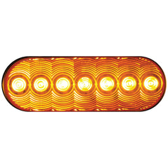 Peterson V821KA-7 Lumen-X LED Oval Front and Rear Turn Signal - Orange, Grommet Mount Kit