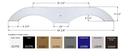 Icon 12390 Tandem Axle Fender Skirt FS1770 for Keystone - Olive Gray