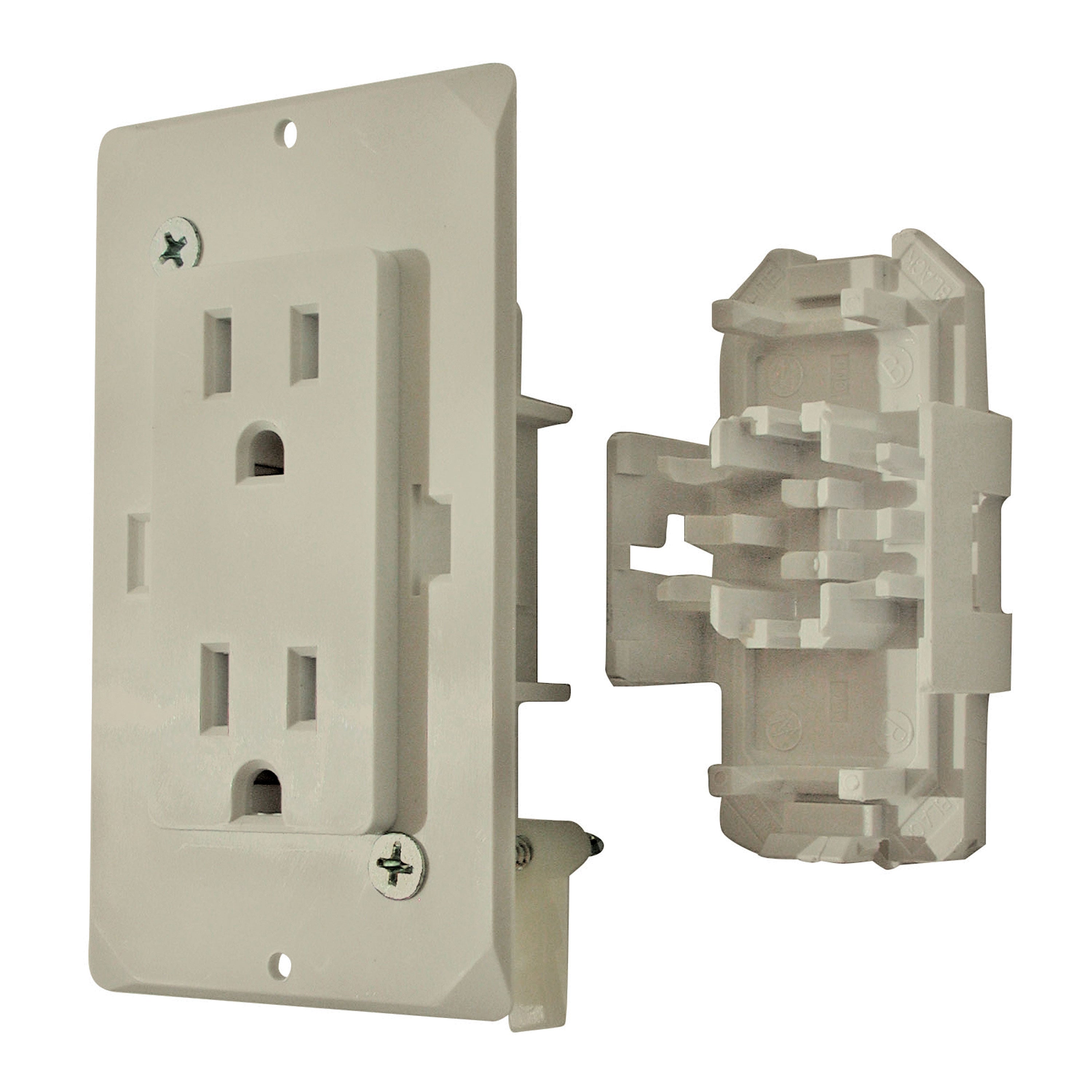 Diamond Group by Valterra DG15IVVP Decor Receptacle with Cover - 15A, 125V, Ivory