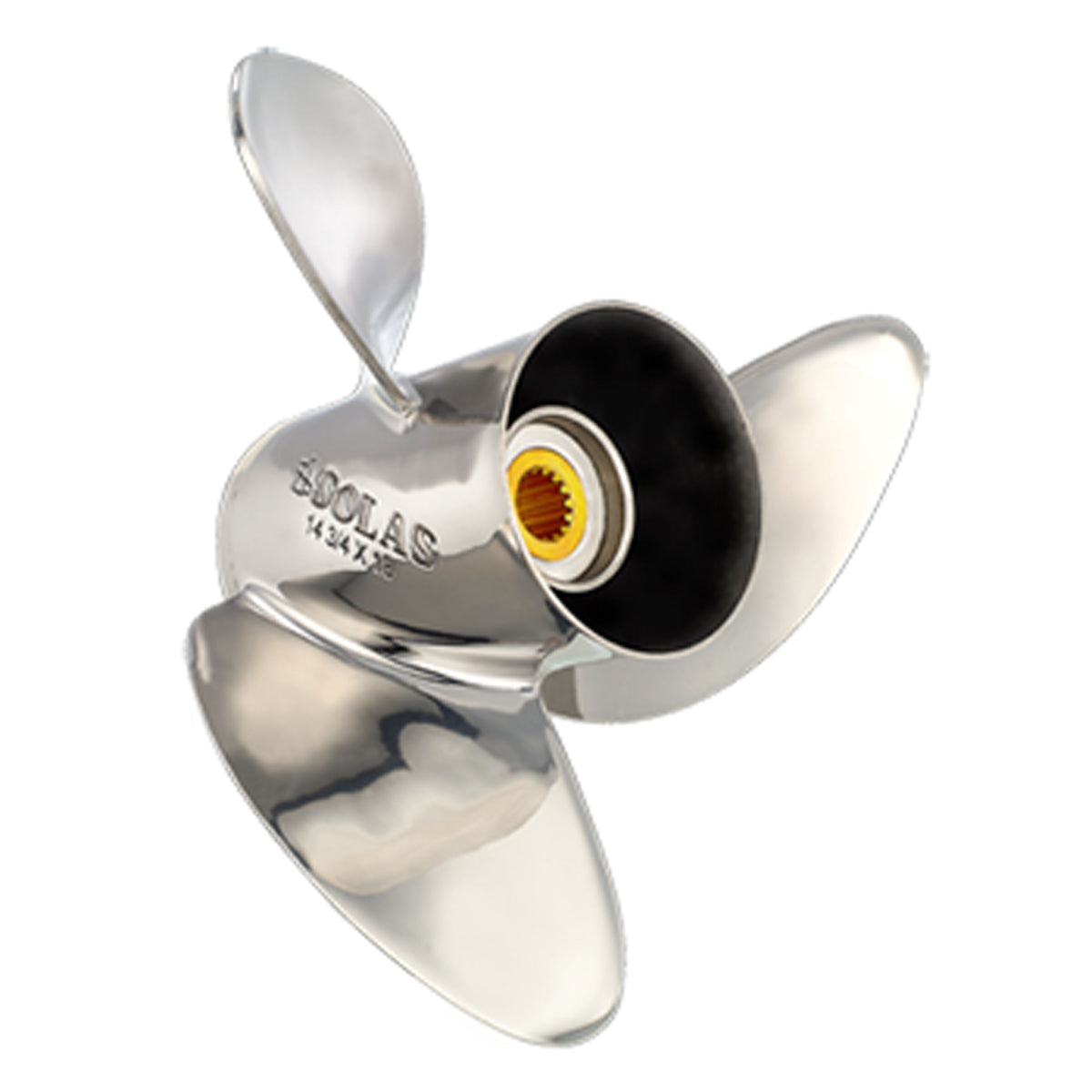 Solas 3451-139-17 HR Titan 3 Stainless Steel 3-Blade Propeller - RH, 13-7/8" Diameter x 17" Pitch