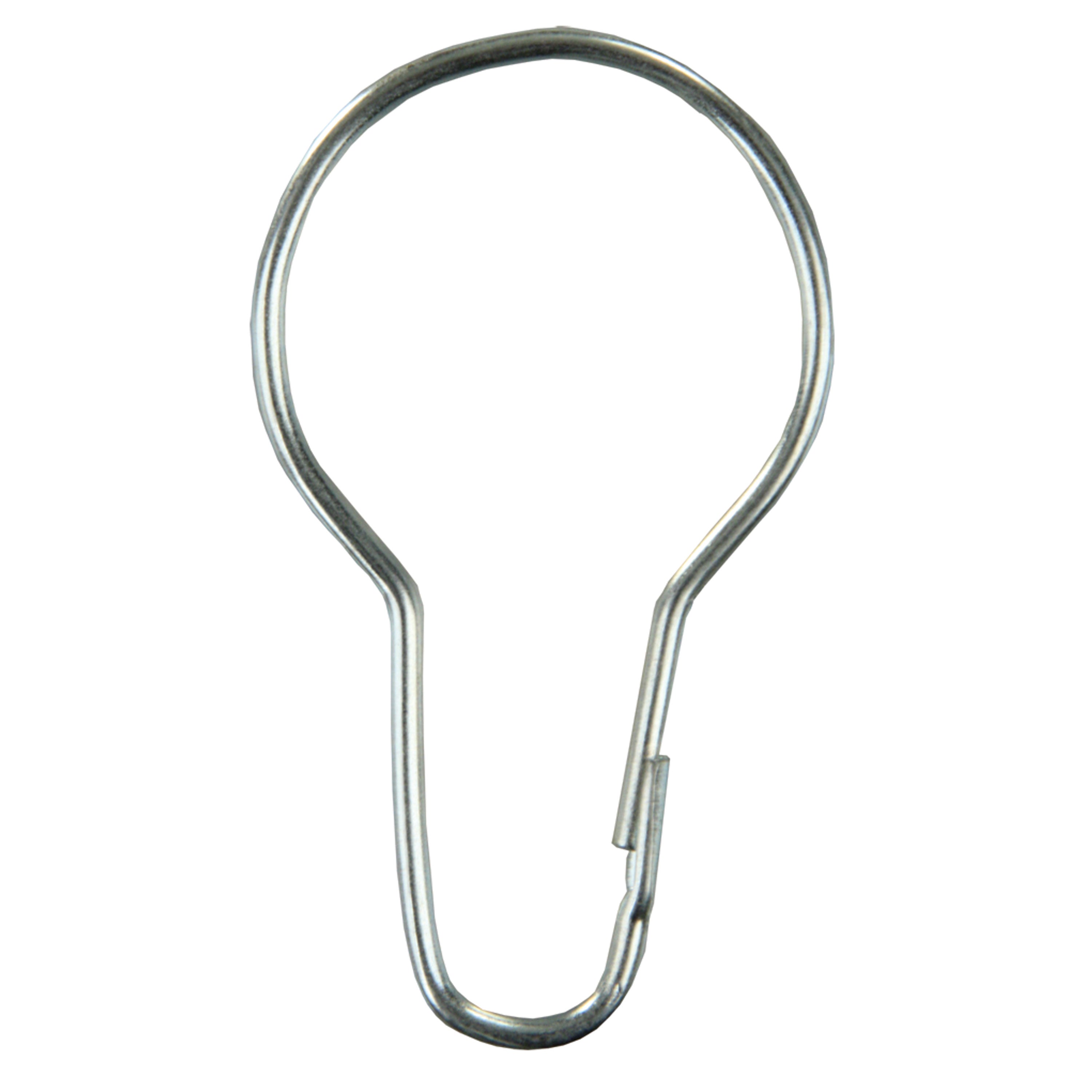 JR Products 81665 Metal Shower Curtain Rings - Pack of 12