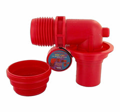 Valterra F02-3305VP EZ Coupler 90Â° Sewer Adapter and Thread Attachment - Red