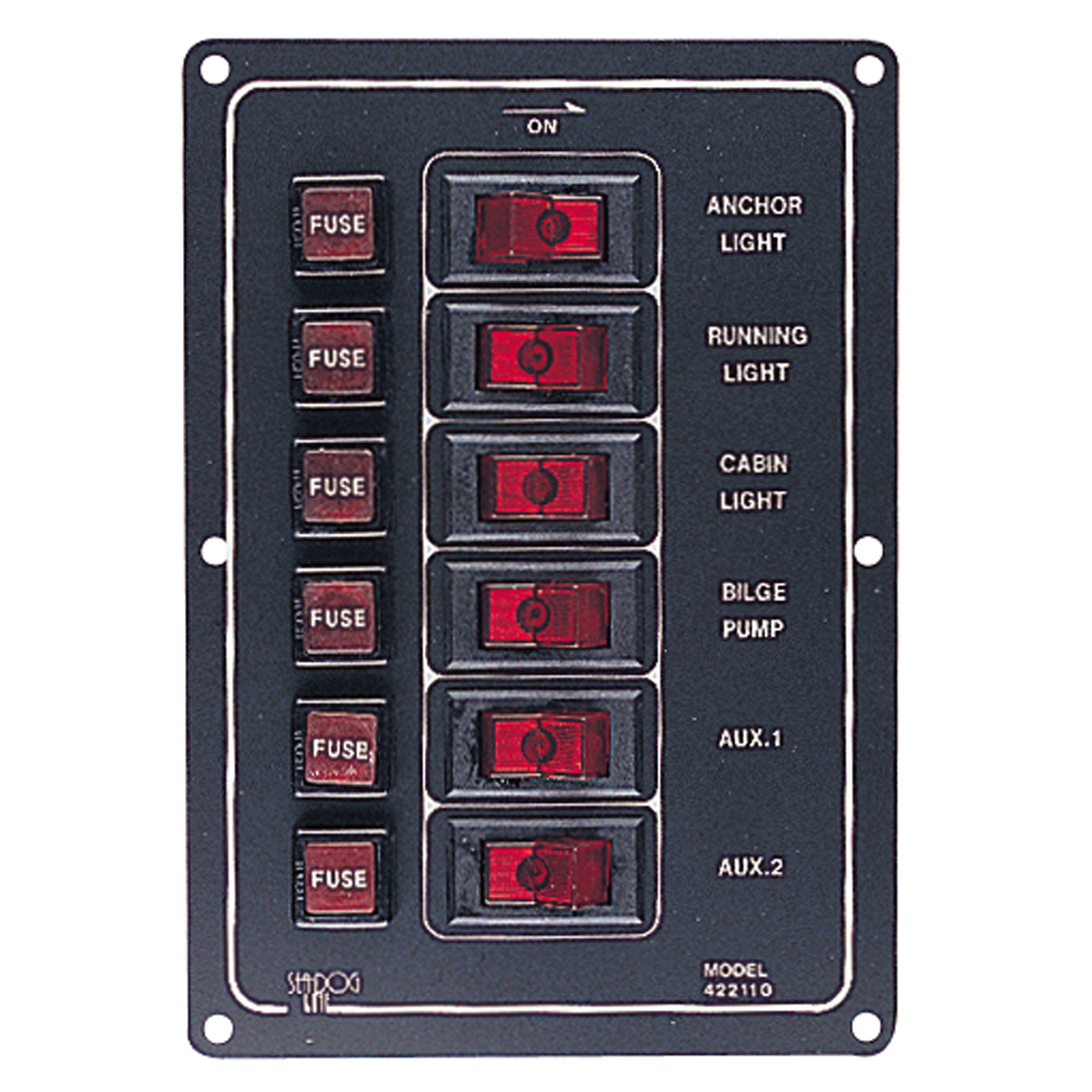 Sea-Dog 422110-1 Aluminum Vertical Switch Panel