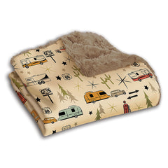 Camp Casual CC-005RTG The Throw Plush Blanket - Road Trip Gray