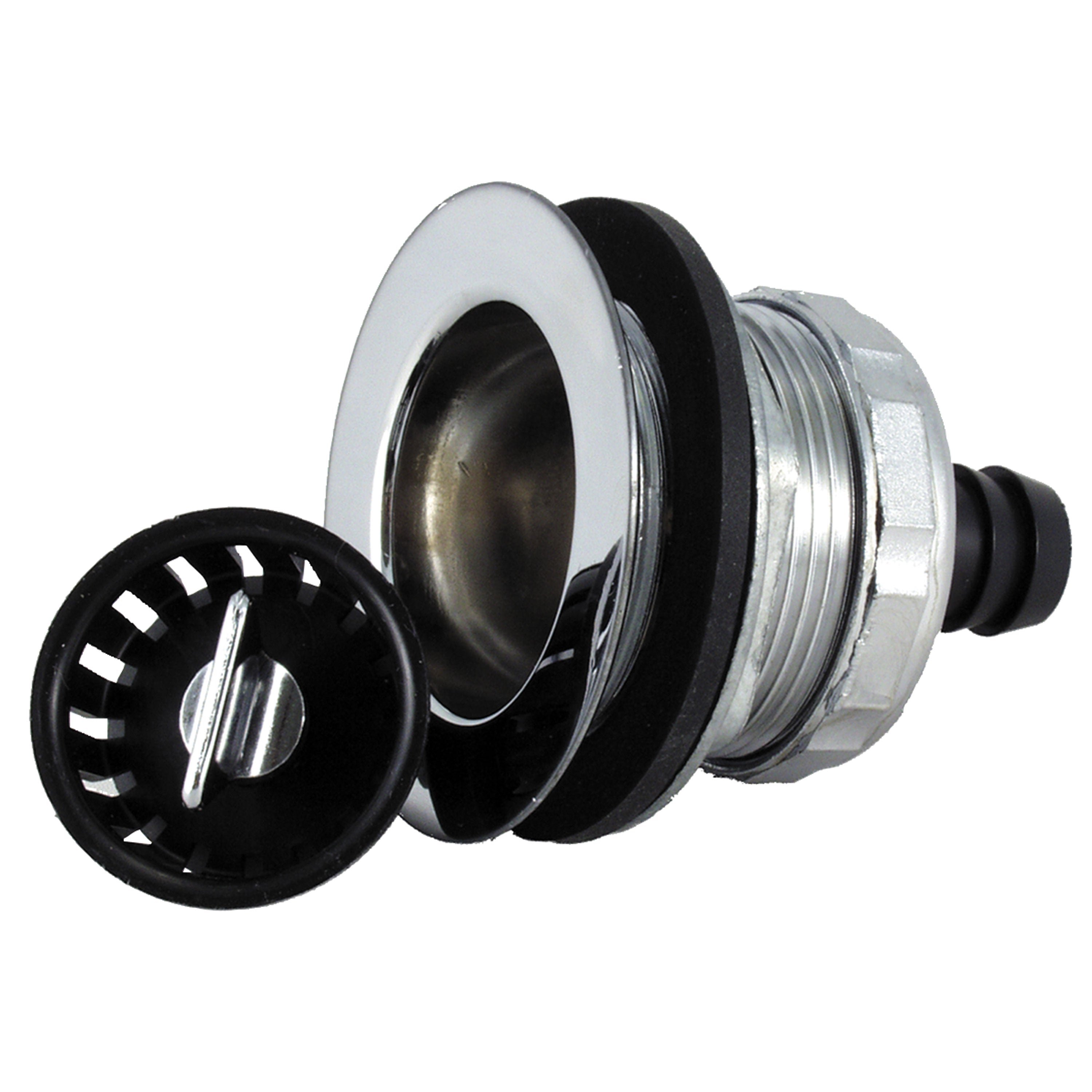 JR Products 9490-217-022 Strainer with Threaded Basket, Washer and Flange