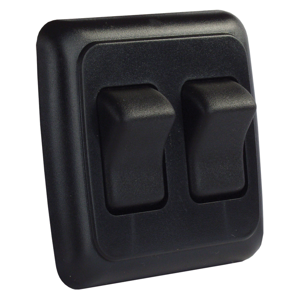JR Products 12235 On/Off Switch with Bezel - Double Switch, Black
