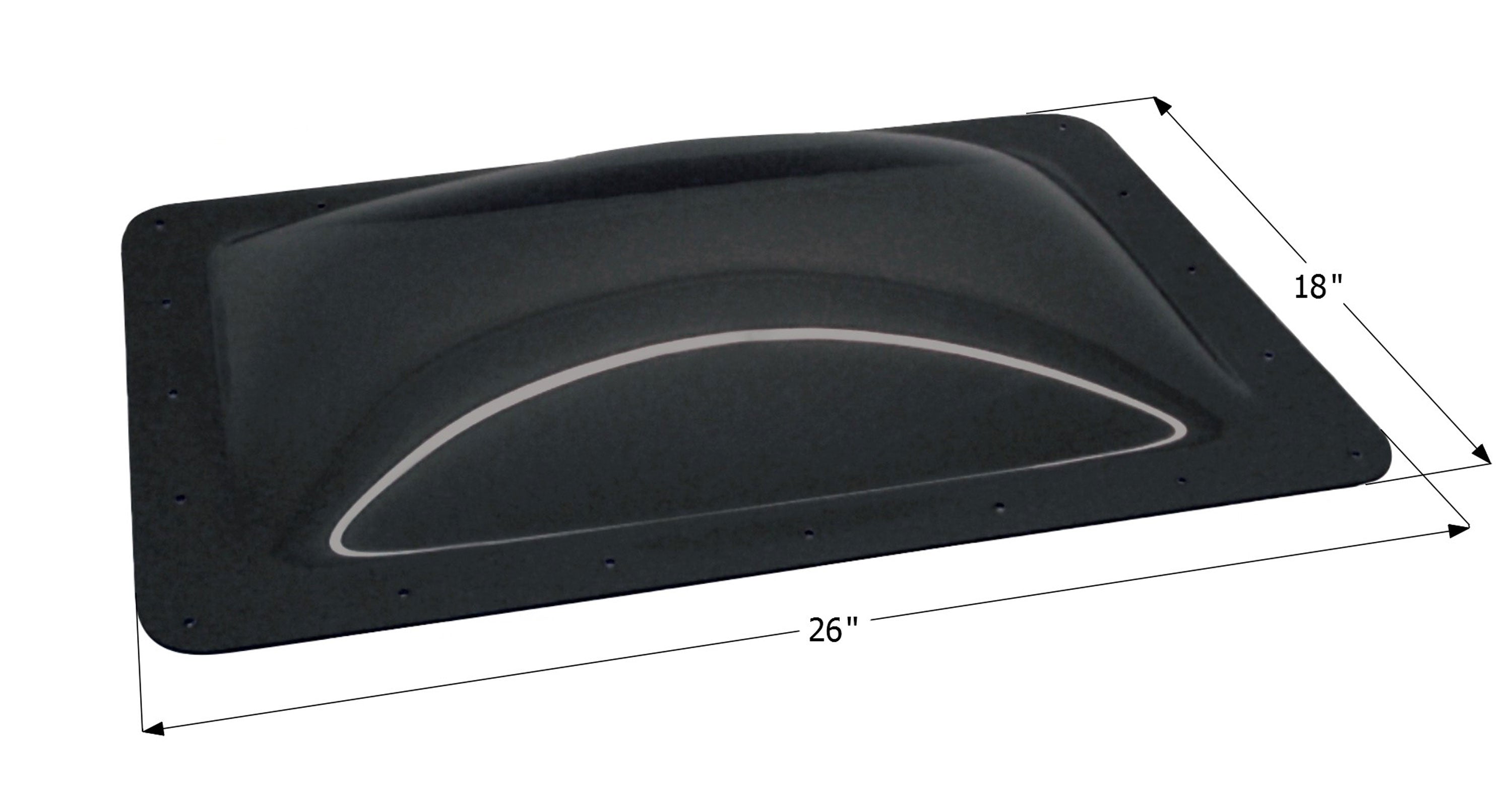Icon 12555 RV Skylight SL1422 - 14" x 22" x 4", Dark Smoke