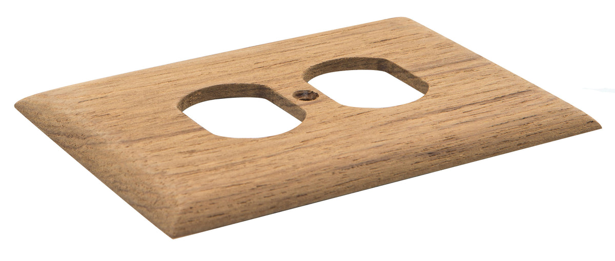 Whitecap 60170 Teak Dual Outlet Cover