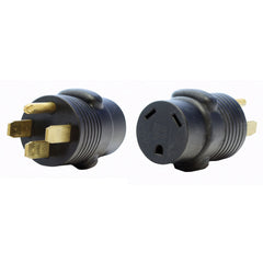 Valterra A10-5030AVP Mighty Cord Adapter Plug - 50AM to 30AF, Black (Carded)