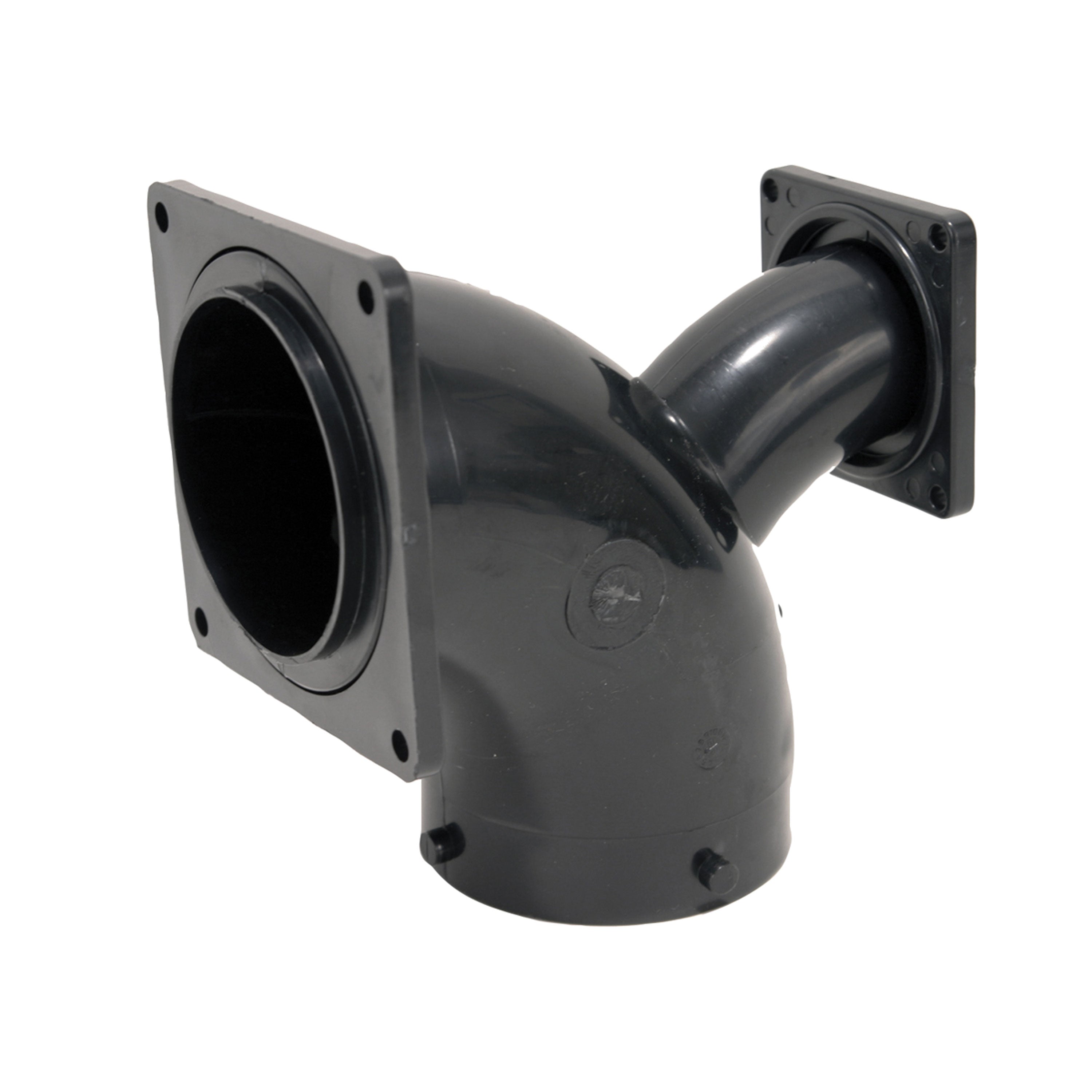 Valterra T1036 Flanged Valve Fitting - 2-Way Ell, 3" Bayonet x 3" Rotating Flange