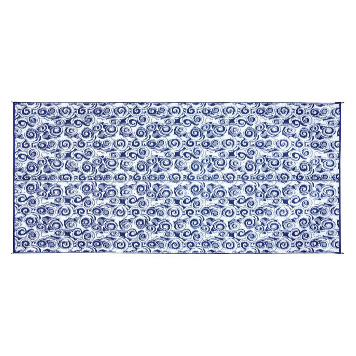Camco 42841 Swirl Awning Leisure Mat - Blue 8' x 16'