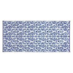 Camco 42841 Swirl Awning Leisure Mat - Blue 8' x 16'