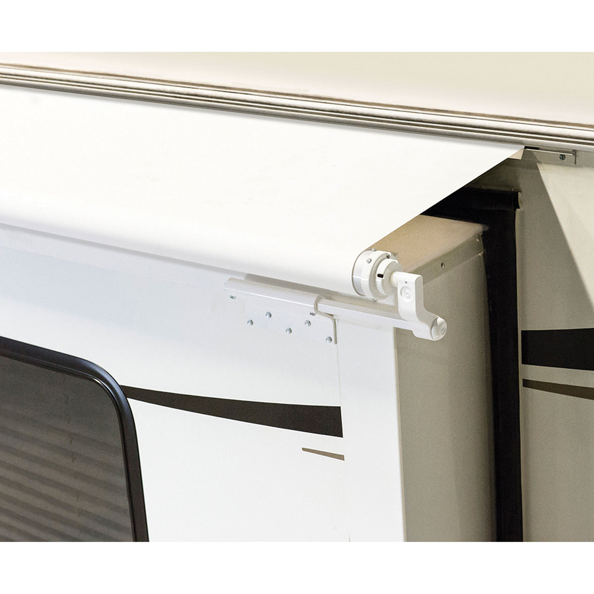 Lippert V000163279 Solera White Awning Slider with White Weatherguard - 78"