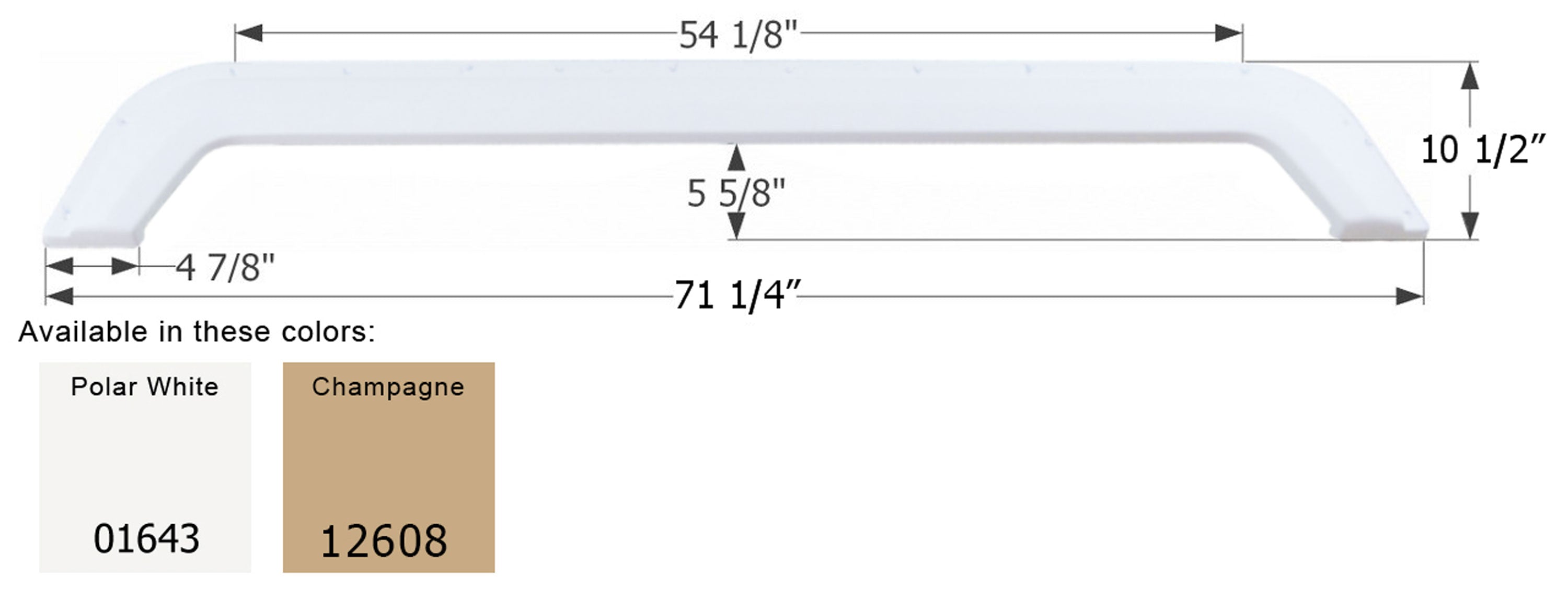 Icon 12608 Tandem Axle Fender Skirt FS780 for Thor Citation 5th Wheel Travel Trailer - Champagne