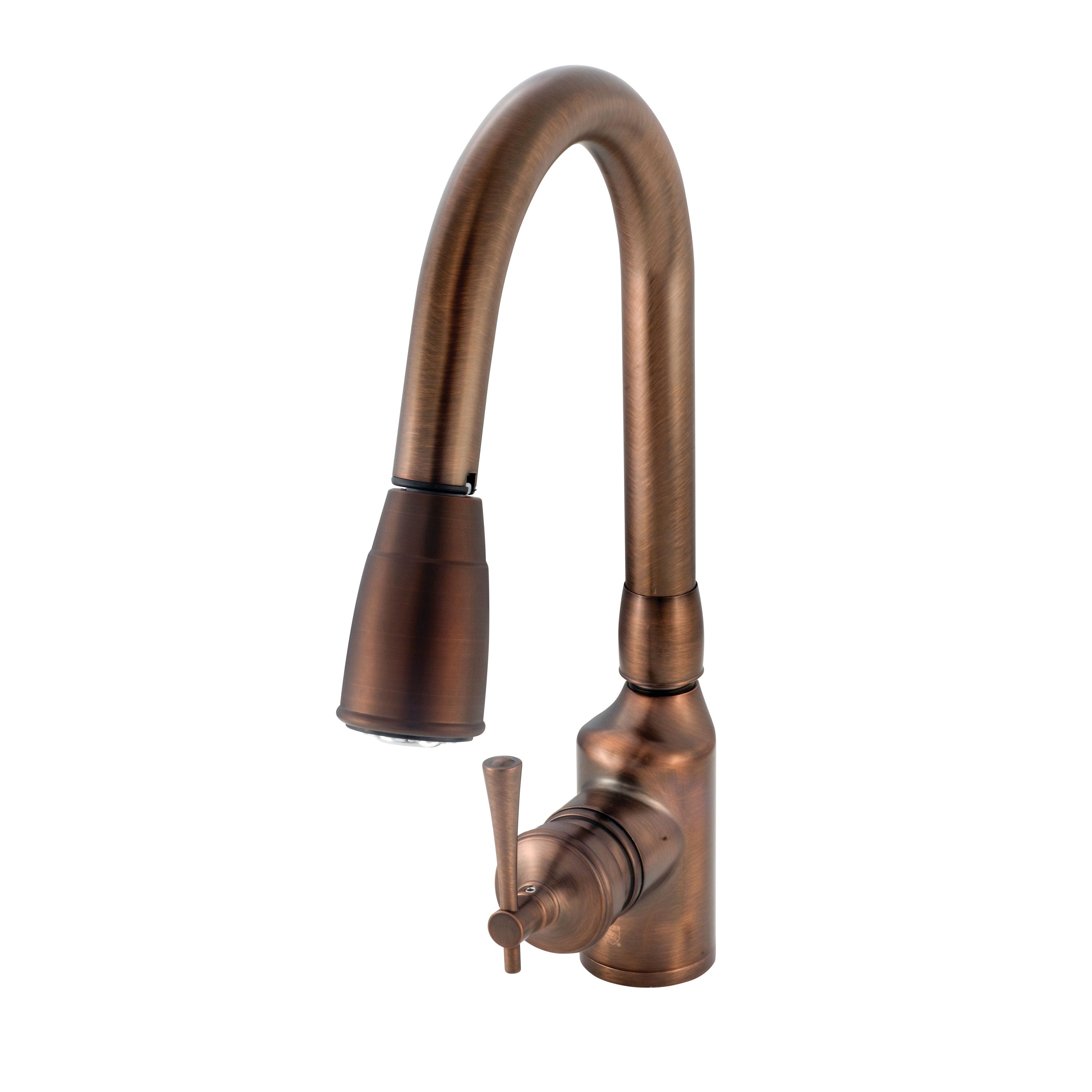 American Brass SL2000ORB RV Kitchen Faucet With Pull-Down Sprayer And Single Lever Handle 8" - Oil Rub Bronze